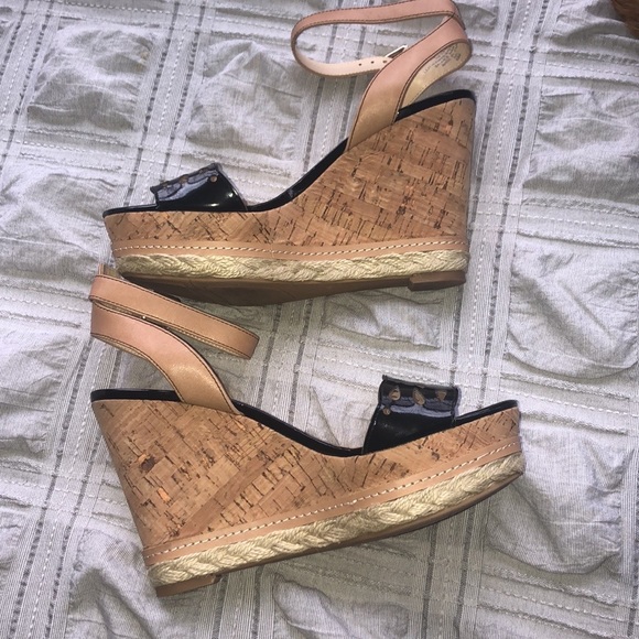 Nine West cork bottom espadrille wrap wedge sandal - Picture 5 of 7